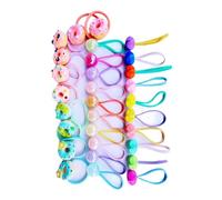 Cute Donut Hair Scrunchies Star Hair Bands Candy Color Rubber Bands for Girls High Elasticity Accessories for Little Girls Ponytail Holders 30 Pieces