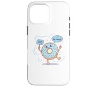 Cute Donut Worry Be Happy Funny Food Pun Wordplay Case for iPhone 16 Pro Max