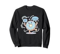 Cute Donut Worry Be Happy Funny Food Pun Wordplay Sweatshirt