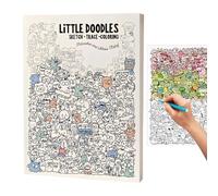 Cute Doodles Trace & Color Book 28.5x21cm Creative Doodle Art Coloring Book