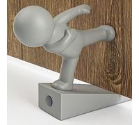 Cute Door Stop, Decorative and Sturdy, Decorative Door Stop, Lower Front Wedge Suitable for More Doors, Gray, 1 Pack (Patented)