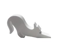 Cute Door Stop, Scratch-Free Stretching Cat Figure Doorstop, Animal Statue, Home Accessory for Household, Commercial, Outdoor, Bathroom, Office