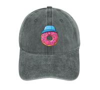 Cute Doughnut Donut Wearing Hat Vintage Baseball Cap Golf Dad Hats Adjustable SnapBack Cap for Men Women Sports Outdoor