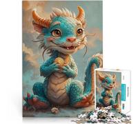cute dragon animalAdult Jigsaw Puzzles 1000 Pieces Stress Reliever Staycation Kill time Suitable for desktop decoration 38x26cm