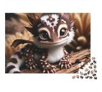 Cute Dragon Baby 1000pc Thick Cardboard Puzzle for Stress Relief Seekers Christmas Gathering Home Decor Senior Centre Activity Classroom Puzzle Gift 70x50cm/1000pcs