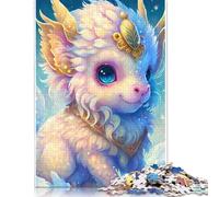 Cute Dragon Baby 500 Piece Jigsaw Puzzle Adults Puzzle Woodboard Jigsaws Puzzles Toy Educational Game 500pcs (52x38cm)