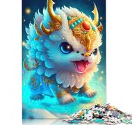 Cute Dragon Baby Jigsaw Puzzles for Adults 500 Piece Puzzles for Teenagers Wooden Jigsaw Puzzle Entertainment Toys Gifts 500pcs (52x38cm)