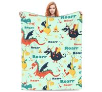 Cute Dragon Blanket for Kids, Dinosaurs Blankets for Toddler Monster Dino Gifts for Boys/Girls,Soft Fleece Blanket,Birthday Gifts 50"x40" Birthday Decorations Christmas Decor Children Cartoon Colorful