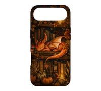 Cute Dragon Bookshelf Cottagecore Fall Pumpkin Cozy Fantasy Case for iPhone Air