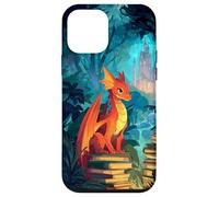 Cute Dragon Bookworm Forest Castle Fantasy Case for iPhone 12 mini