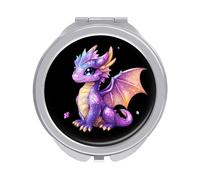 Cute Dragon Cute Compact Mirror for Women Double Sided 1x 2x Magnifying Mini Makeup Mirrors