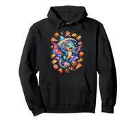 Cute Dragon Fast Food Rainbow Galaxy Stars Pullover Hoodie