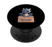 Cute Dragon Looking for a Home PopSockets Adhesive PopGrip
