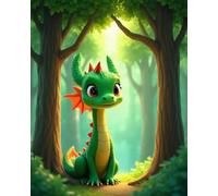 Cute Dragon nestled Among The Trees a Lush Forest Wooden Jigsaw Puzzle for Adults Mind Challenge Elegant Home Decor & Thoughtful Gift for Seniors & Elders_300pcs