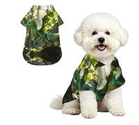 Cute dragon pattern XL Pet Hawaiian Shirt for Small Dogs-Cute Summer Beach Outfit for Puppy, Soft Breathable Cat Clothes with Buttons