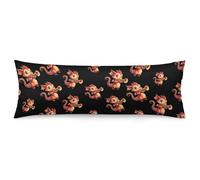 Cute Dragon Playing Horn Long Body Pillow Cover Pillowcase