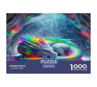 Cute Dragon Puzzles 1000 Pieces for Adults Challenging Game Mythical Creature for The Whole for Women, Gifts for Men 70x50cm/1000pcs