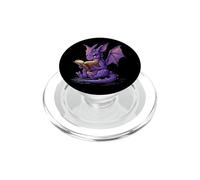 Cute Dragon Reading Book - Fantasy PopSockets PopGrip for MagSafe