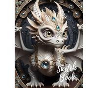 Cute Dragon Sketch Book: Sketchbook For Artists, Large 8.5x11" Drawing 110 Blank Pages For Sketching, Doodling, Age 4-8, 9-12