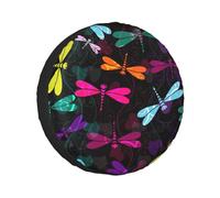 Cute Dragonfly Christmas Tire Cover Universal Fit For Trailer,Rv,Car,Truck,Suv,Jeep,Waterproof Dustproof