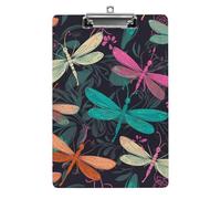 Cute Dragonfly Clipboard Retractable Hanging Tab Clip Board Plastic Clipboard Nursing Clipboards Nurse, Doctor, Cute Design for Standard Size 12.5 X 8.5Inch