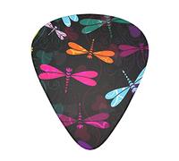 Cute Dragonfly &Guitar Picks Pack Of 12,Comfortable Feel, Smooth Edges, Abrasion,Suitable For Guitar, Ukulele, Etc.