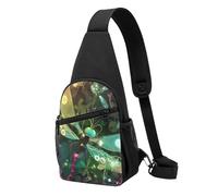 Cute Dragonfly Printed Chest Bag Sling Bag for Men Women, Outdoor Crossbody Fanny Packs Hiking Chest Packs Sport Daypacks