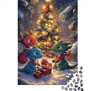Cute Dragons Puzzle Rectangular Paper Board 100% Recycled Cardboard Jigsaw Puzzle for Adult Children's Day Gifts 1000pcs (38x26cm)