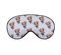 Cute Drawn Deer Sleep Eye Mask Sleeping Light Blocking Cover Night Blindfold for Travel Nap