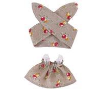 Cute Dress And Bow Headband Set For 17cm- Cheerful Kawaii Outfit With Sunny Style Crumpled Paper Dolls (D, A)