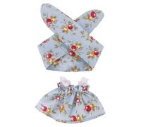 Cute Dress And Bow Headband Set For 17cm- Cheerful Kawaii Outfit With Sunny Style Crumpled Paper Dolls (F, A)