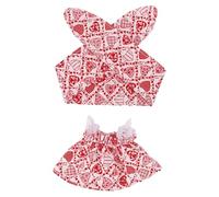 Cute Dress And Bow Headband Set For 17cm- Cheerful Kawaii Outfit With Sunny Style Crumpled Paper Dolls (B, A)