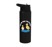 Cute Duck and Duckling Can We Feed The Ducks? for Kids. Stainless Steel Insulated Water Bottle