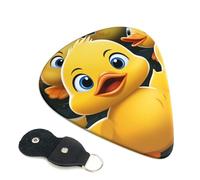 Cute Duck Animal 6 Pack Guitar Picks With Holder, Personalized Guitar Plectrums Non-Slip Portable Ukulele Bass Picks 0.96mm For Acoustic Guitar Lovers Gifts
