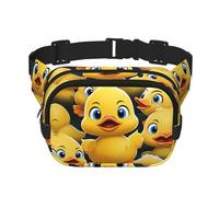Cute Duck Animal Fanny Pack For Women Waterproof Adjustable Belt Bags Waist Pack Fashion Casual Crossbody Bags Bum Bag For Running Workout Hiking Traveling, Black, One Size