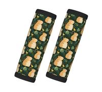 Cute Duck Capybara Print Luggage Handle Wraps for Suitcase, Soft Travel Luggage Handle Cover Tags Identifiers for Suitcases