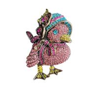 Cute Duck Colorful Rhinestones Brooches Lapel Pins for Women Teen Girls Funny Sparkly Crystal Cartoon Animal Pin Dress Suit Hat Bag Clothes Accessories Jewelry Party Christmas Holiday Gifts Daughter