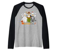 Cute Duck Costumes Halloween Goose Mummy Scarecrow Skeleton Raglan Baseball Tee