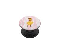 Cute Duck Cowboy Boots Western Aesthetic Pink Stripes Farmer PopSockets Adhesive PopGrip