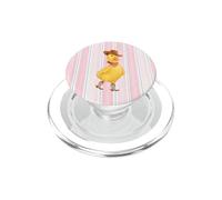 Cute Duck Cowboy Boots Western Aesthetic Pink Stripes Farmer PopSockets PopGrip for MagSafe
