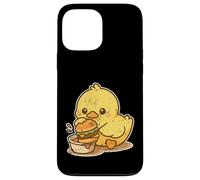 Cute Duck Dipping Burger Cartoon Case for iPhone 13 Pro Max