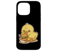 Cute Duck Dipping Burger Cartoon Case for iPhone 14 Pro Max