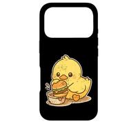 Cute Duck Dipping Burger Cartoon Case for iPhone 17 Pro