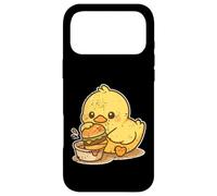 Cute Duck Dipping Burger Cartoon Case for iPhone 17 Pro Max