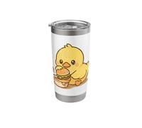 Cute Duck Dipping Burger Cartoon Stainless Steel Insulated Tumbler