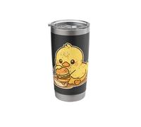 Cute Duck Dipping Burger Cartoon Stainless Steel Insulated Tumbler