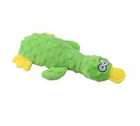 Cute Duck Dog Squeak Toys with Built-in Squeaker Puppy Teething Interactive Chewing Plush Toy for All Breed Sizes To Keep Them Busy (Green)