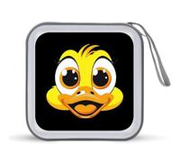 Cute Duck Face Funny CD Case 40 Capacity DVD Holder Portable Storage Disc Binder Wallet for Car Home Travel