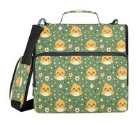 Cute Duck Faces A Zipper Binder Bag with Handle Shoulder Strap 3 Ring Binder Organizer for School Work Office