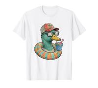 Cute Duck Funny Summer Vacation Beach Kids Summer Vibes T-Shirt